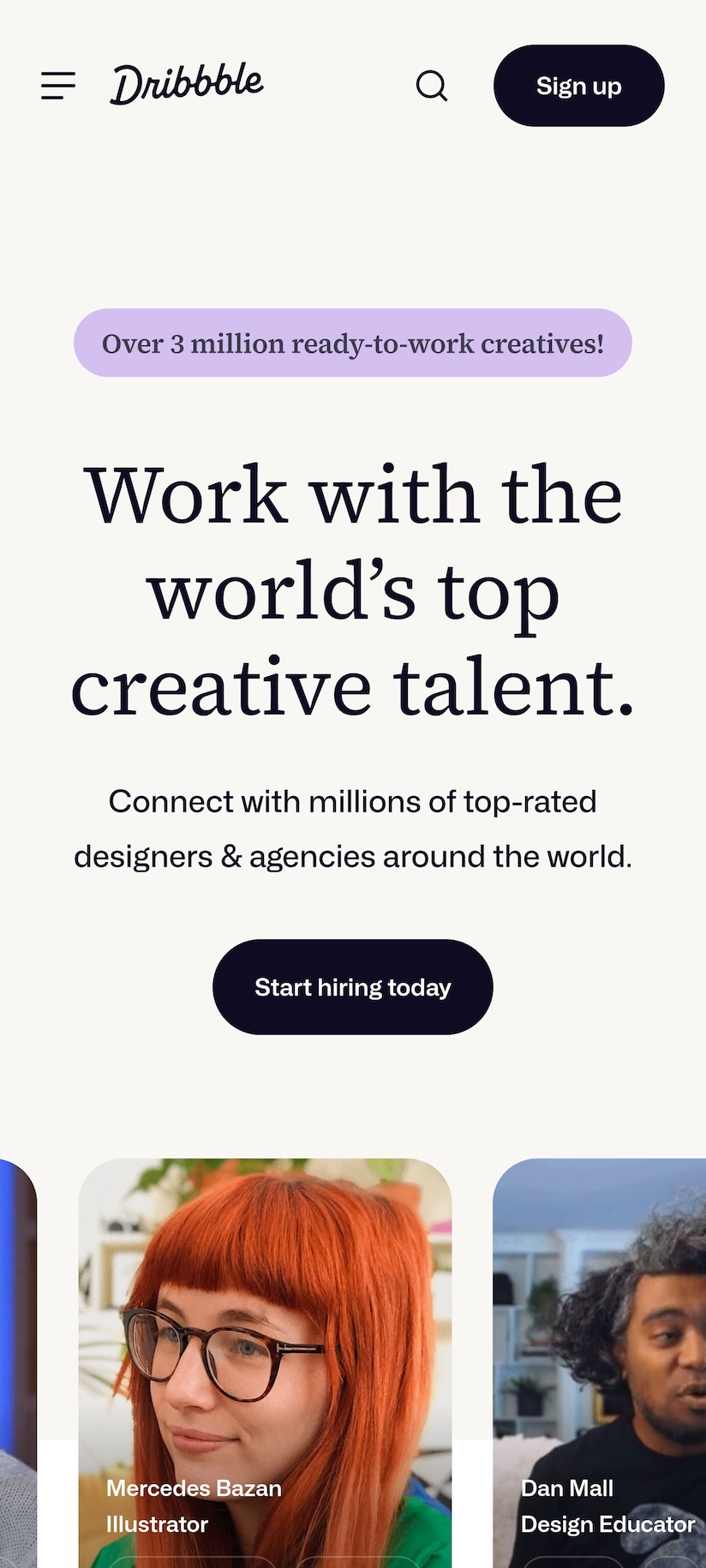 Dribbble Pixel screenshot