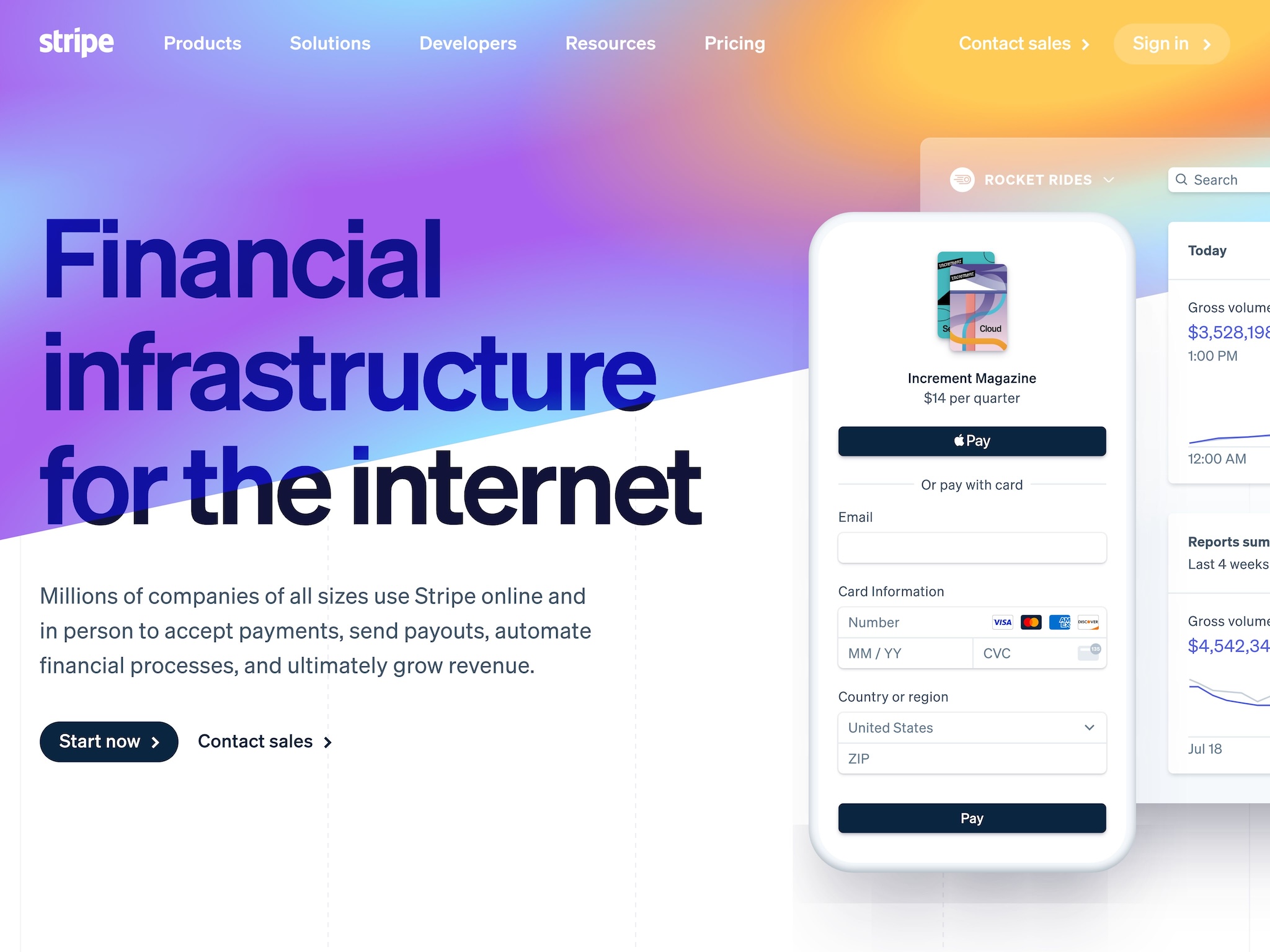 Stripe screenshot